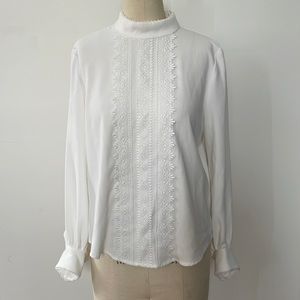 BNWT Zara lace front blouse